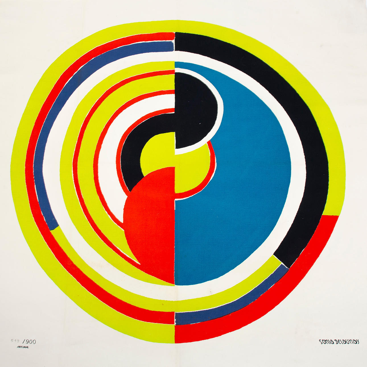 SONIA DELAUNAY. Cloth, numbered 519/900.