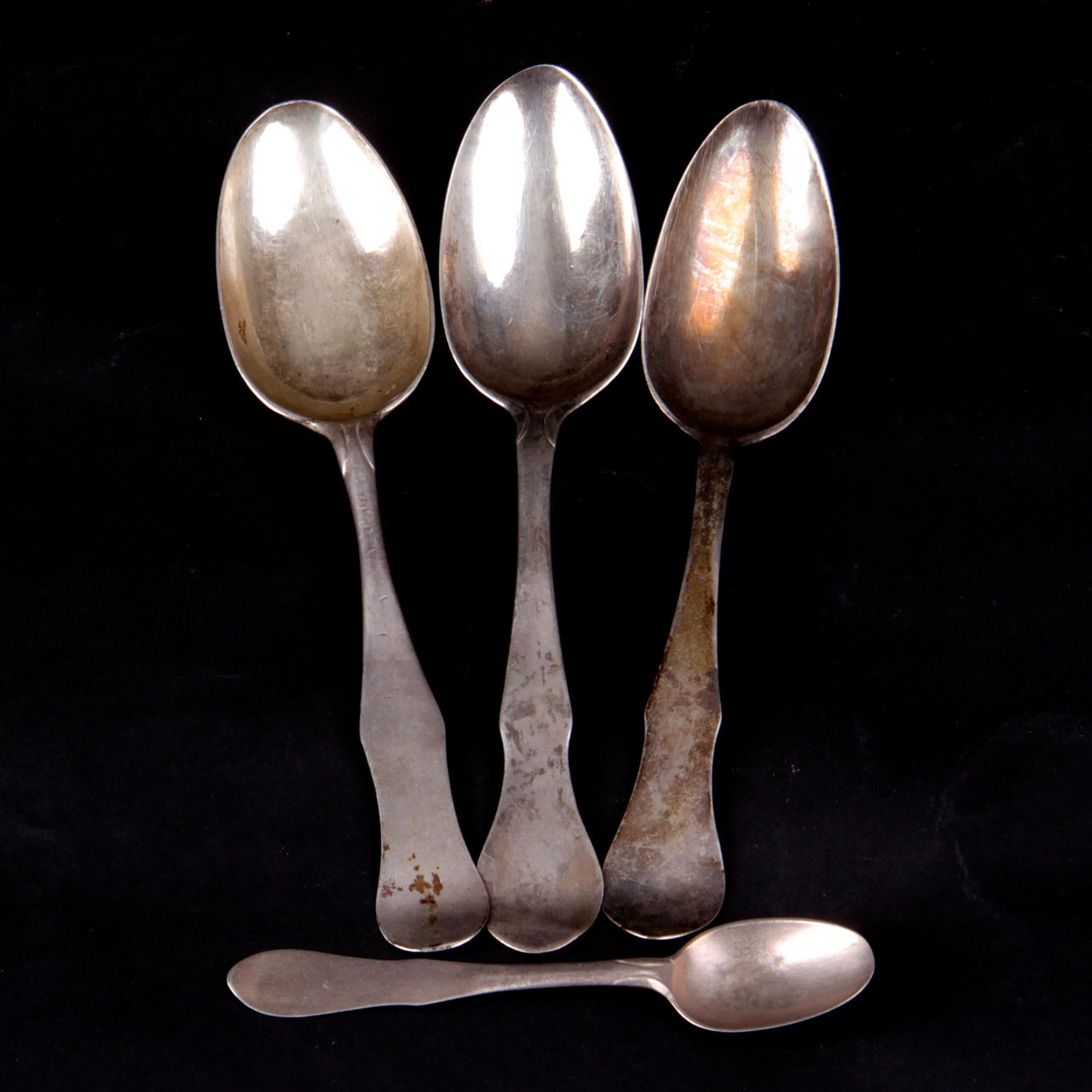 SKEDAR, 3+1 st. Silver, "fiolskedar", delvis Anders Isberg, Skänninge 1791-1800.