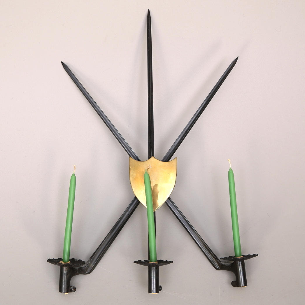 VÄGGLJUSSTAKE, 3 bajonetter.