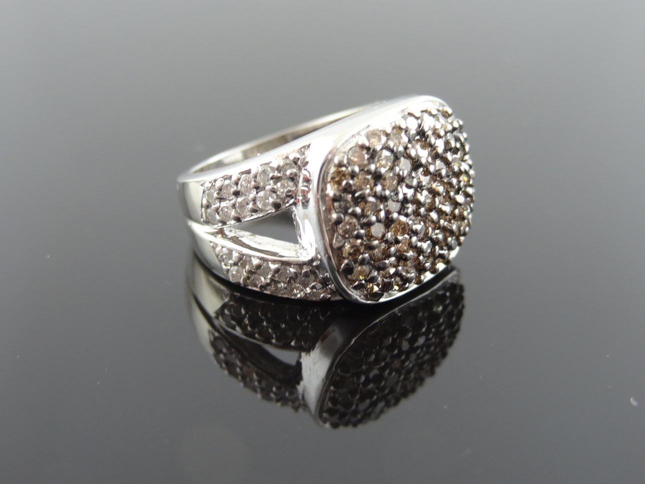KVINNORS Chokolate Design diamantring 1,25cts.