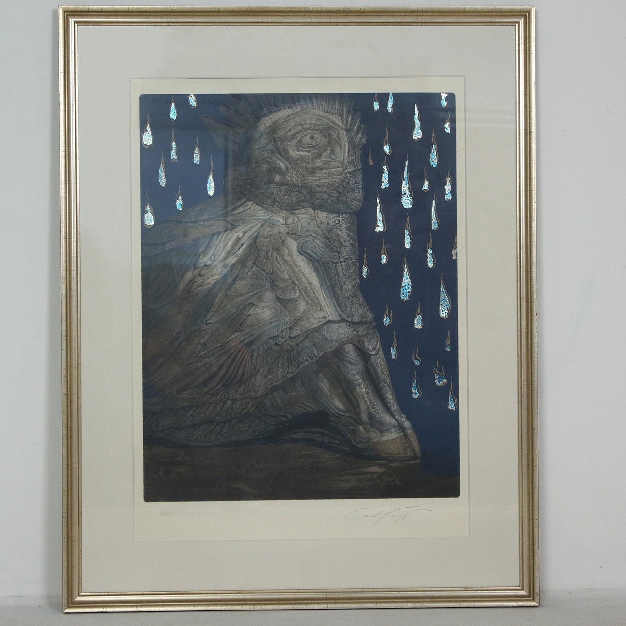 ERNST FUCHS (bk). 'Agnus mysticus', 1975, color lithograph, Ed. 158/300, signed.