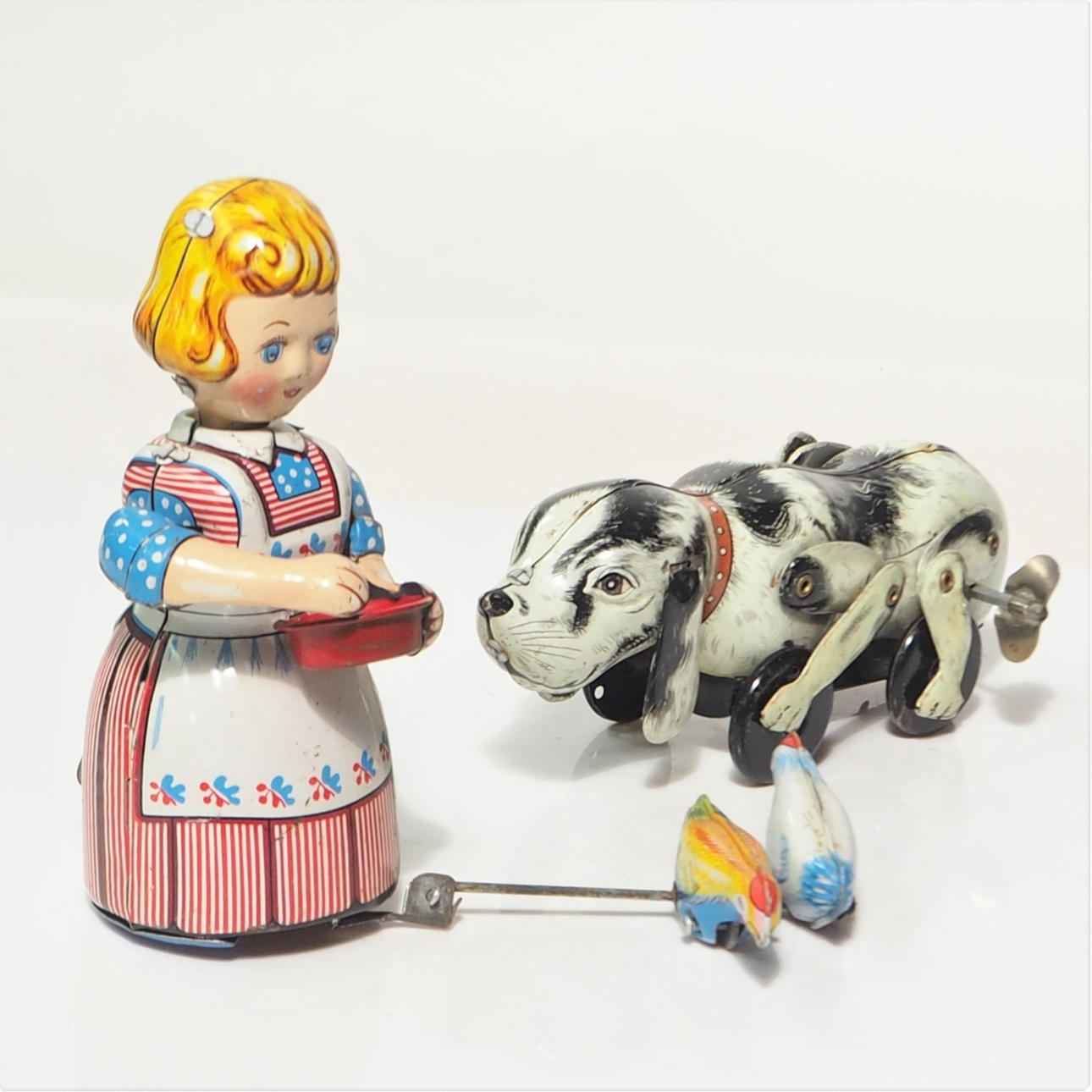 BLECHSPIELZEUG, 2 Stück, mechanisch, Japan.