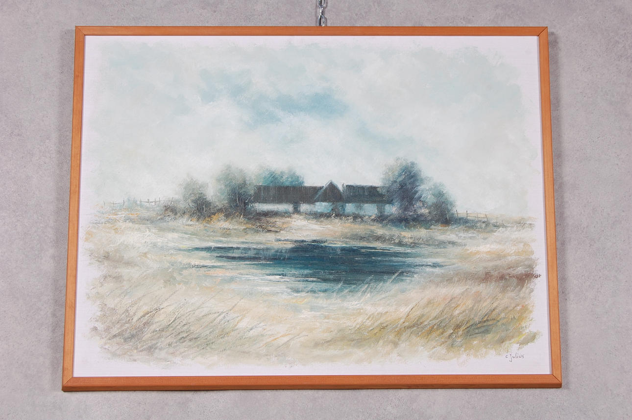 CARL JULIUS. " Skåne Gård" olja på duk.