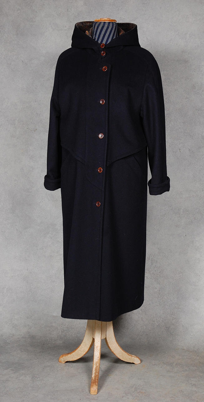 KAPPA, loden, med paisleymönstrad kapuschong, ull, alpacka.