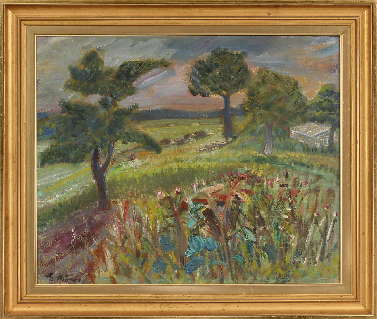 GIDEON BÖRJE. Landskap, olja på duk, signerad.