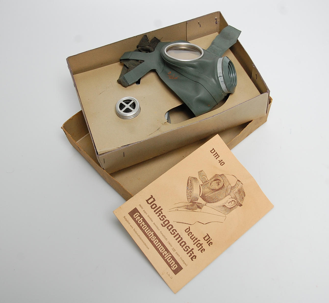 GASMASK i originalkartong, Tyskland 2: världskriget.