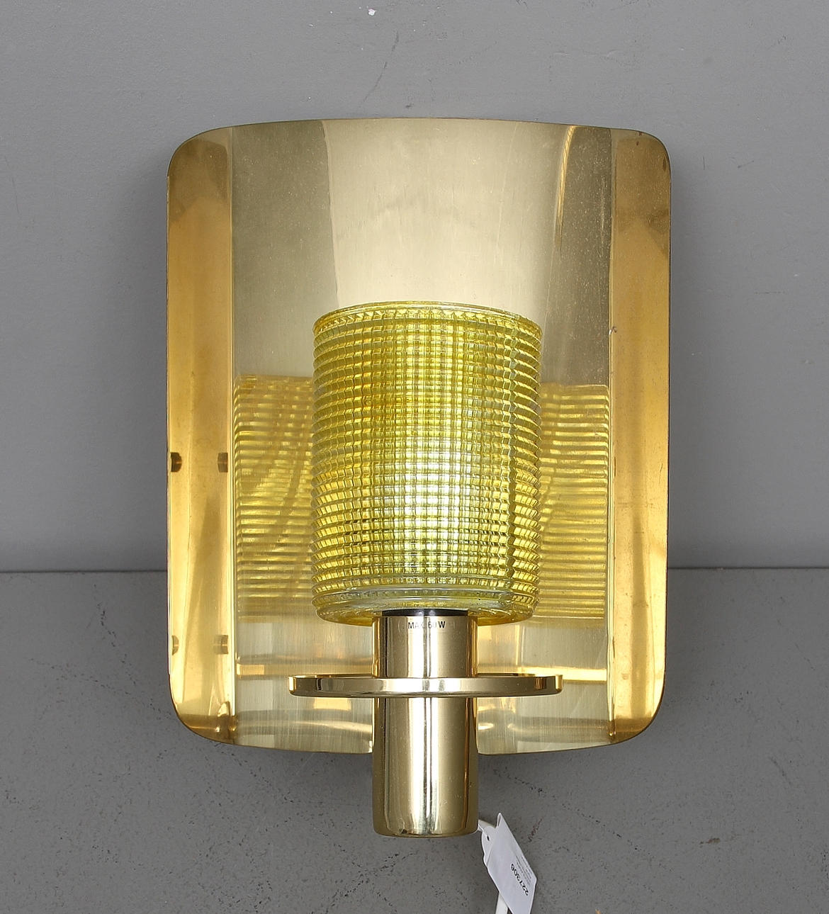 VÄGGLAMPA, mässing, Hans Agne Jakobsson, 1900-talets andra hälft.