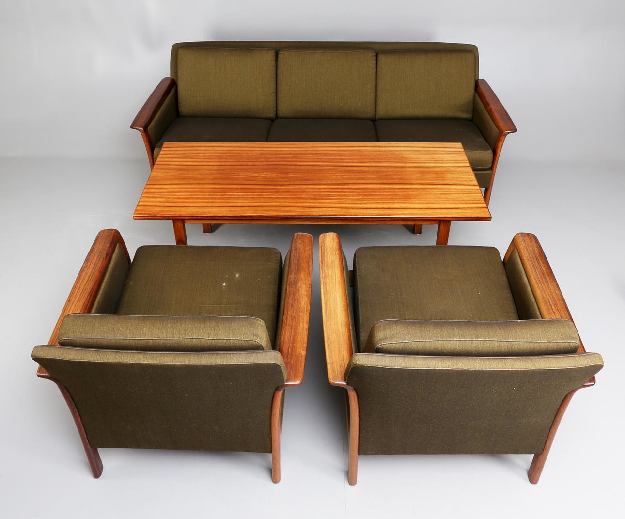 SOFFGRUPP, 4 delar, Jakaranda, 1960-tal.