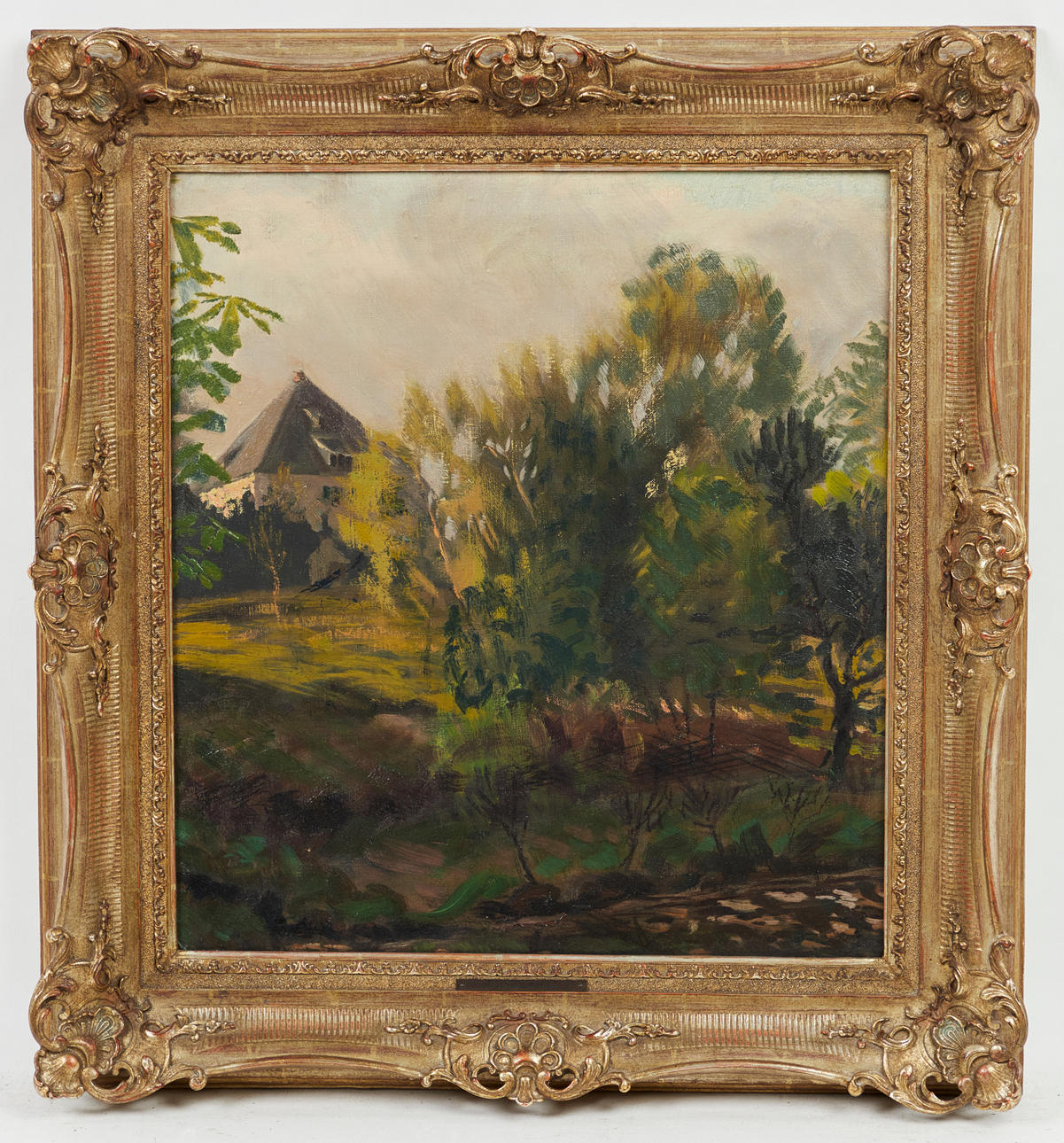 RUDOLF SCHULTE IM HOFE. Gemälde, Gartenansicht.