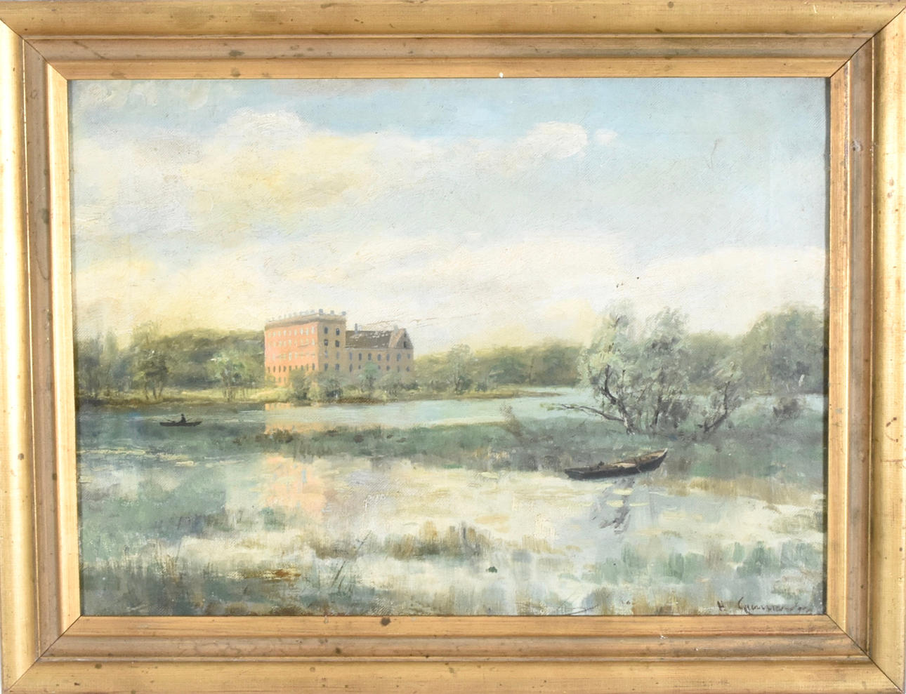 OIDENTIFIERAD KONSTNÄR. olie på lærred.