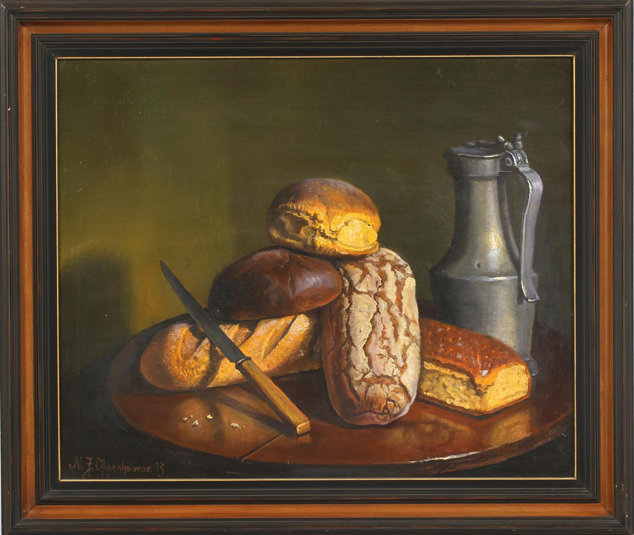 JOHNNY OPPENHEIMER. Stilleben, olja på duk, signerad-93.