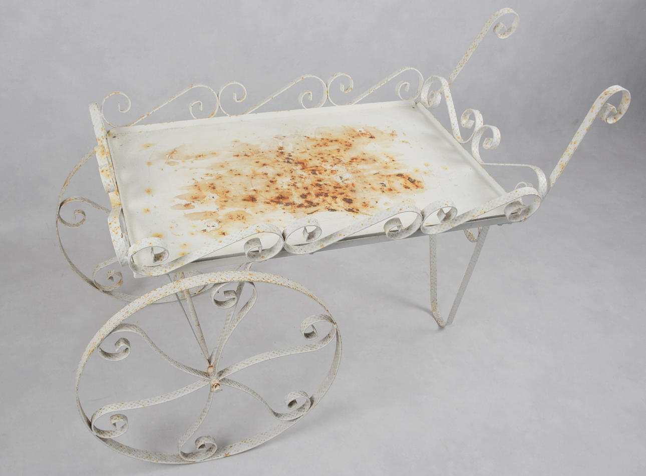 BLOMSTERVAGN, bemålad metall.