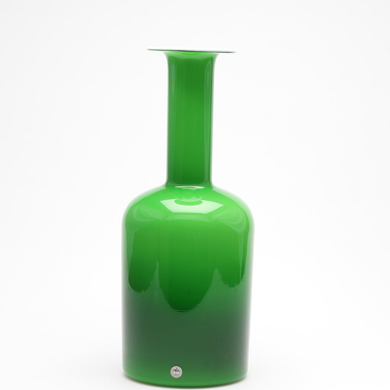 OTTO BRAUER. Vase/bottle, glass, Holmegaard.
