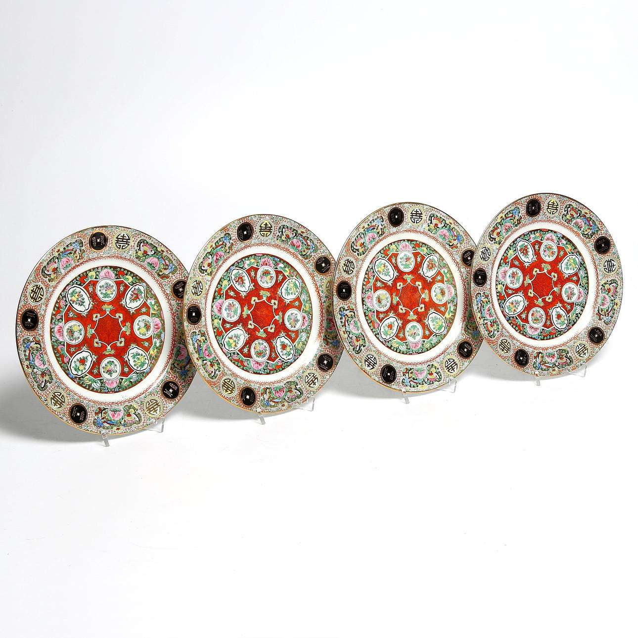 TALLRIKAR, 4 st, Kanton, Kina 19/2000-tal.