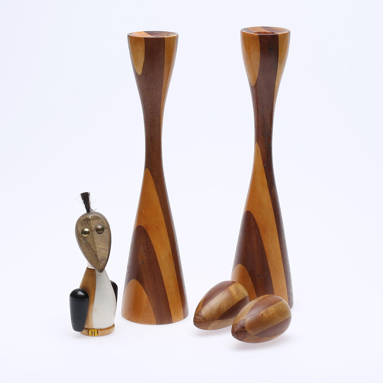 WOODEN OBJECTS, 5 pcs, retro, 1950s/60s.