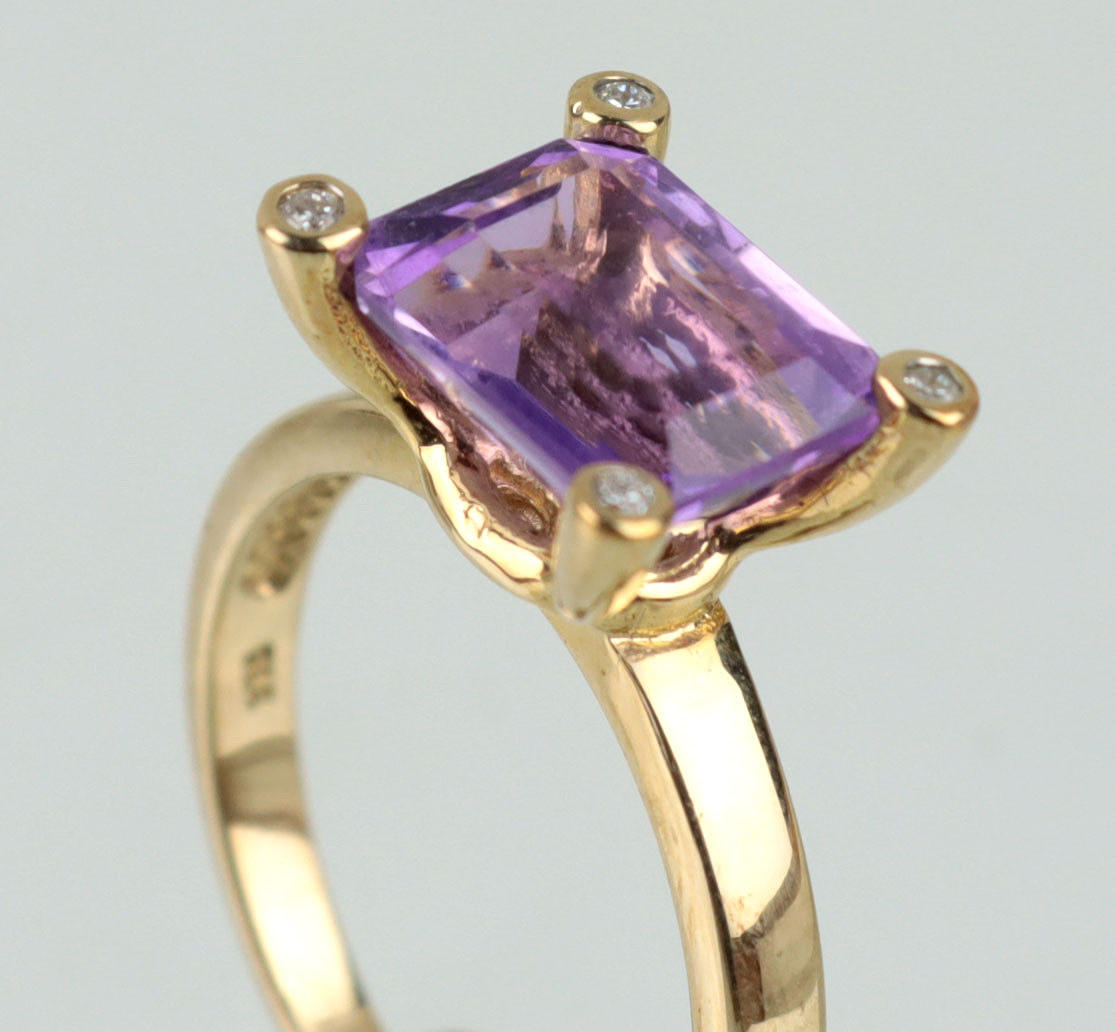 Ametrin ring, 375 guld.