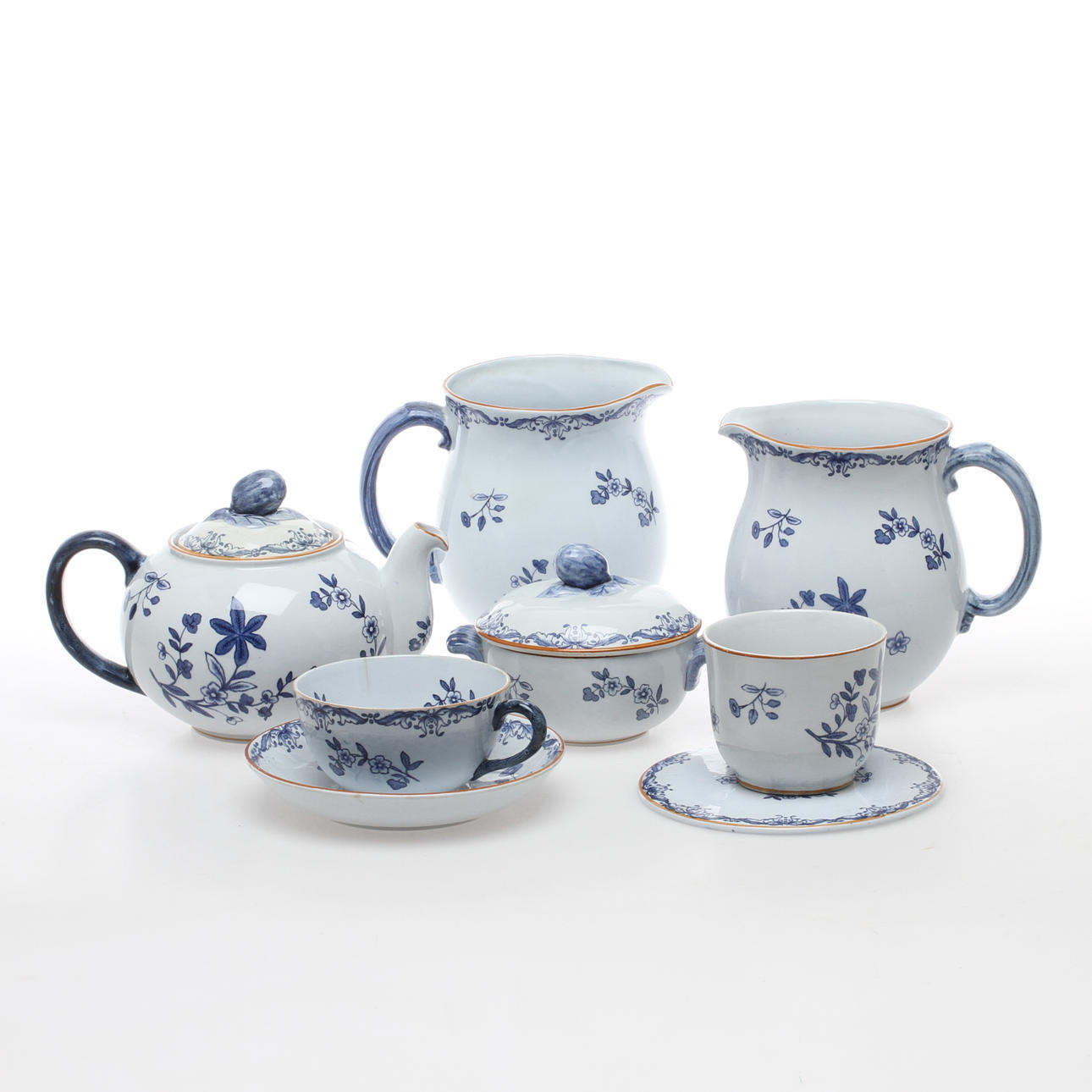 SERVISDELAR, 13 delar, porslin, Ostindia, Rörstrand.