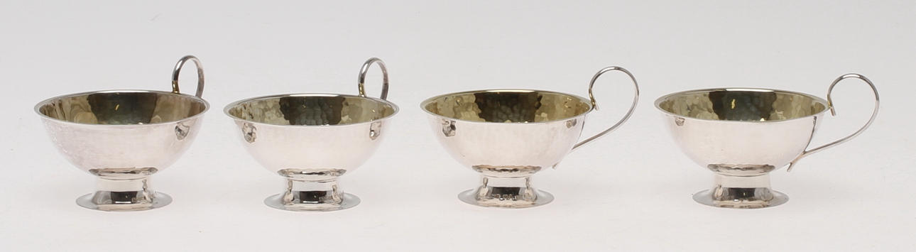 PUNSCHMUGGAR, 4 st, GAB, med invändig förgyllning.