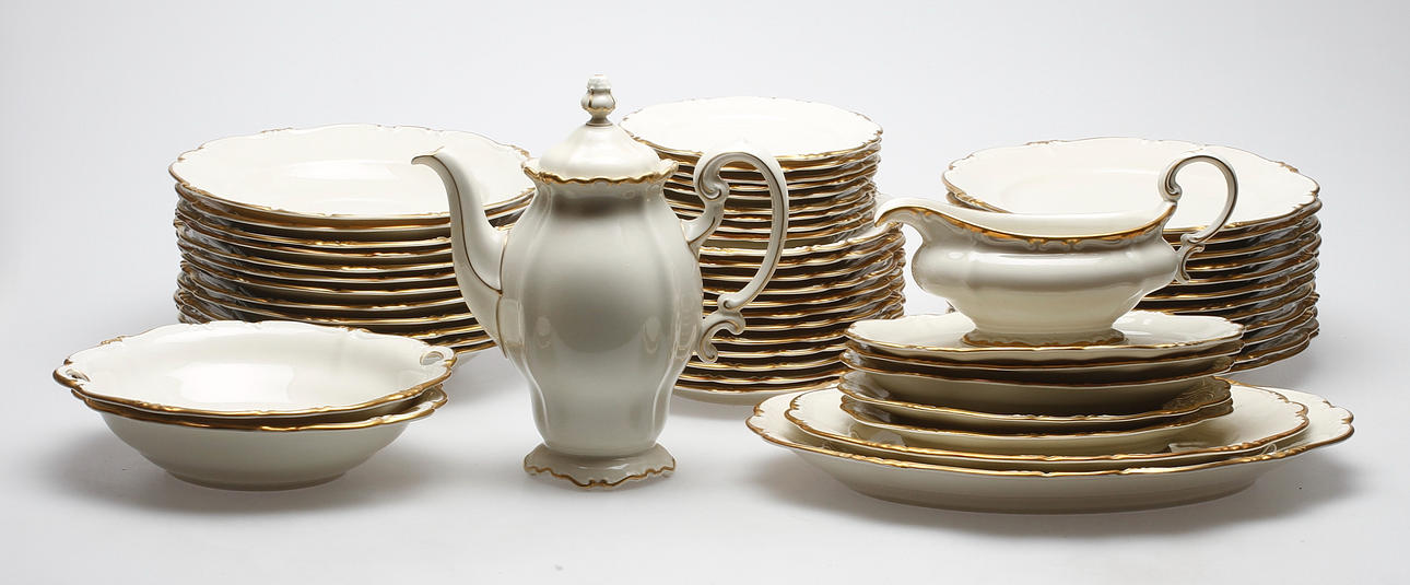 MATSERVIS, 55 delar, porslin, "Pompadour", Rosenthal.