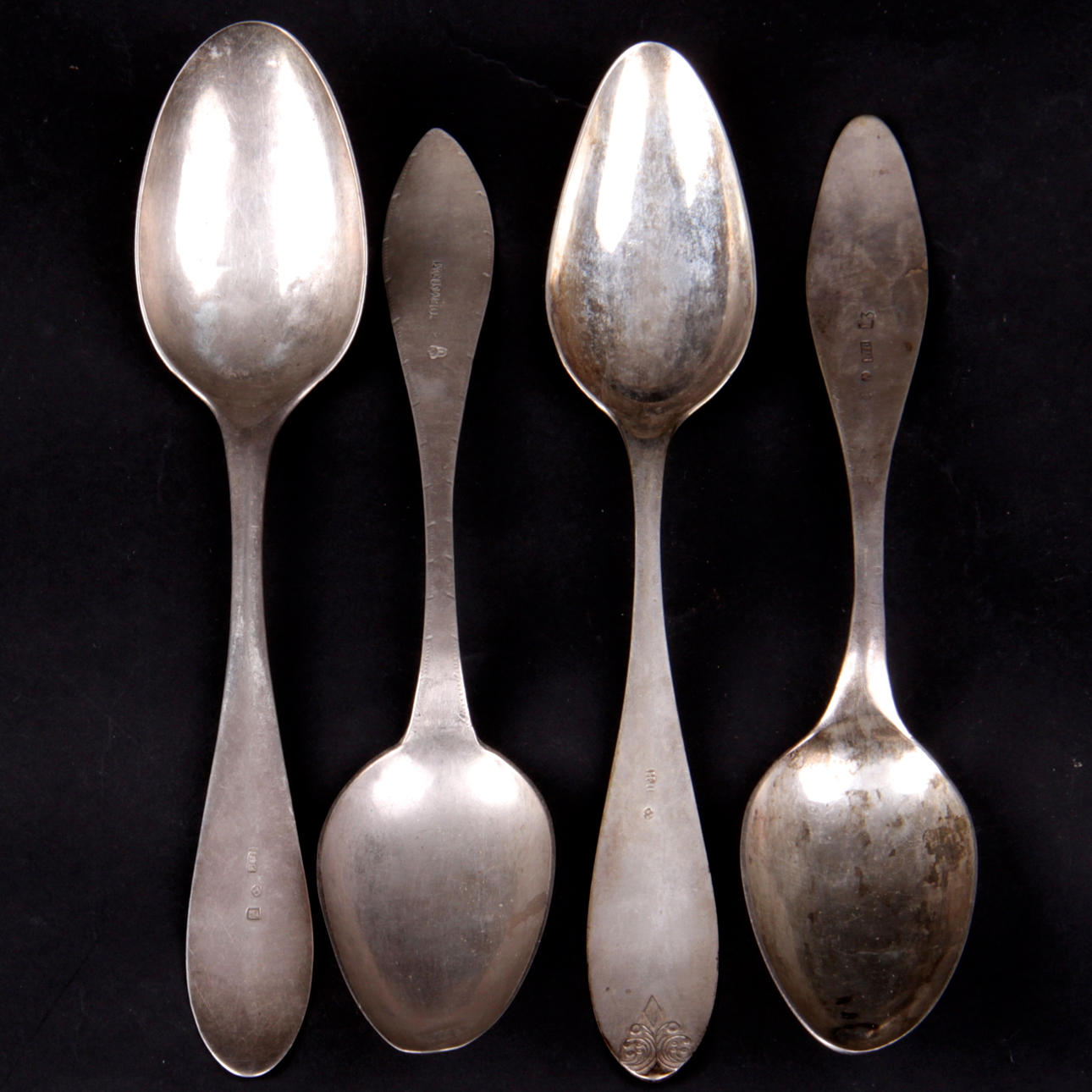 SKEDAR, 4 st. Silver, delvis Bengt Tornberg, Linköping, 1817.