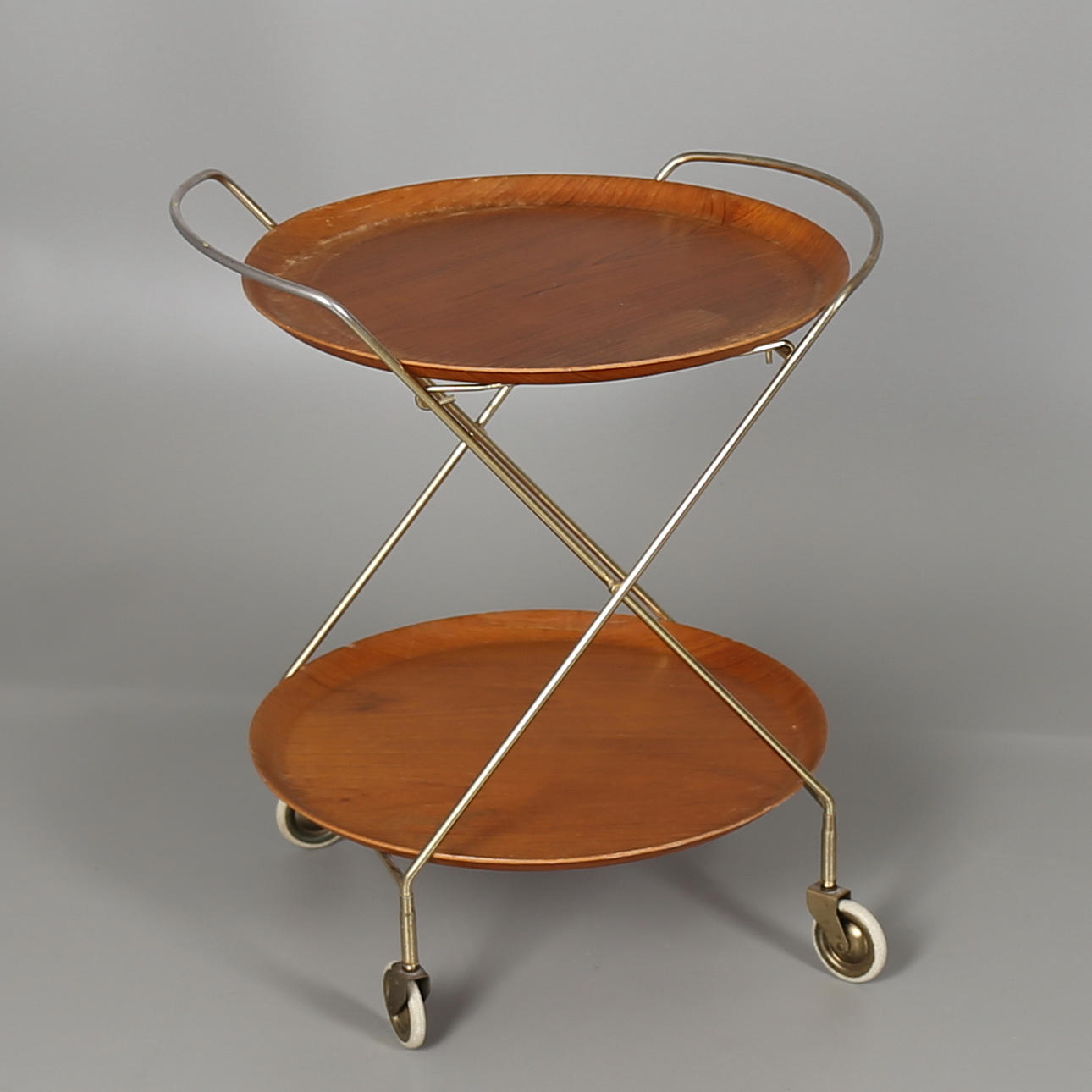 SERVERINGSVAGN. Teak/Mässing. J.H fabrikerna. Sävsjö. Sweden. 1950/60-tal.