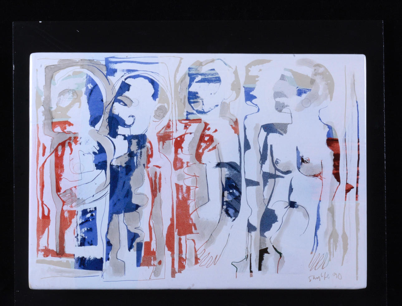 STIG GHYLFE. Enamel painting.