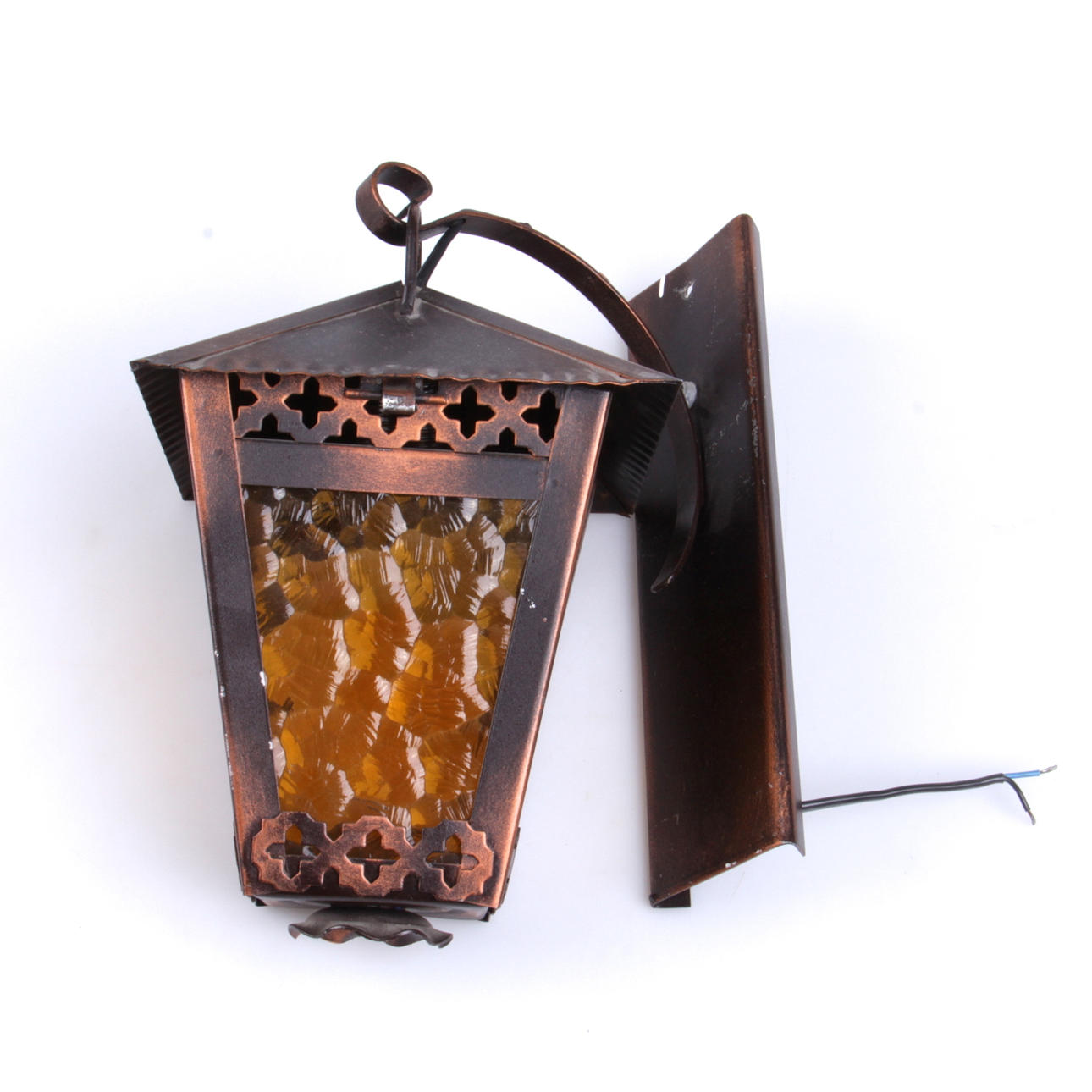 VÄGGLYKTA, koppar och glas, 1900-talets första hälft.