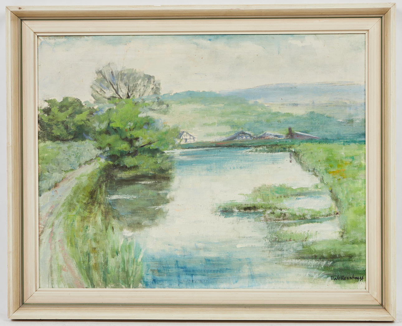 PAUL WELLERSHAUS. Gemälde, Blick über die Landschaft.