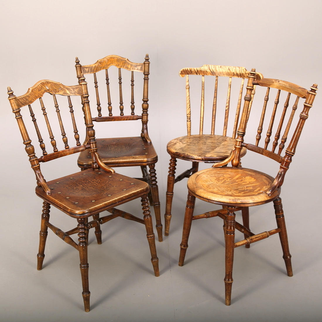 PINNSTOLAR 4 st, 1800-/1900-tal.