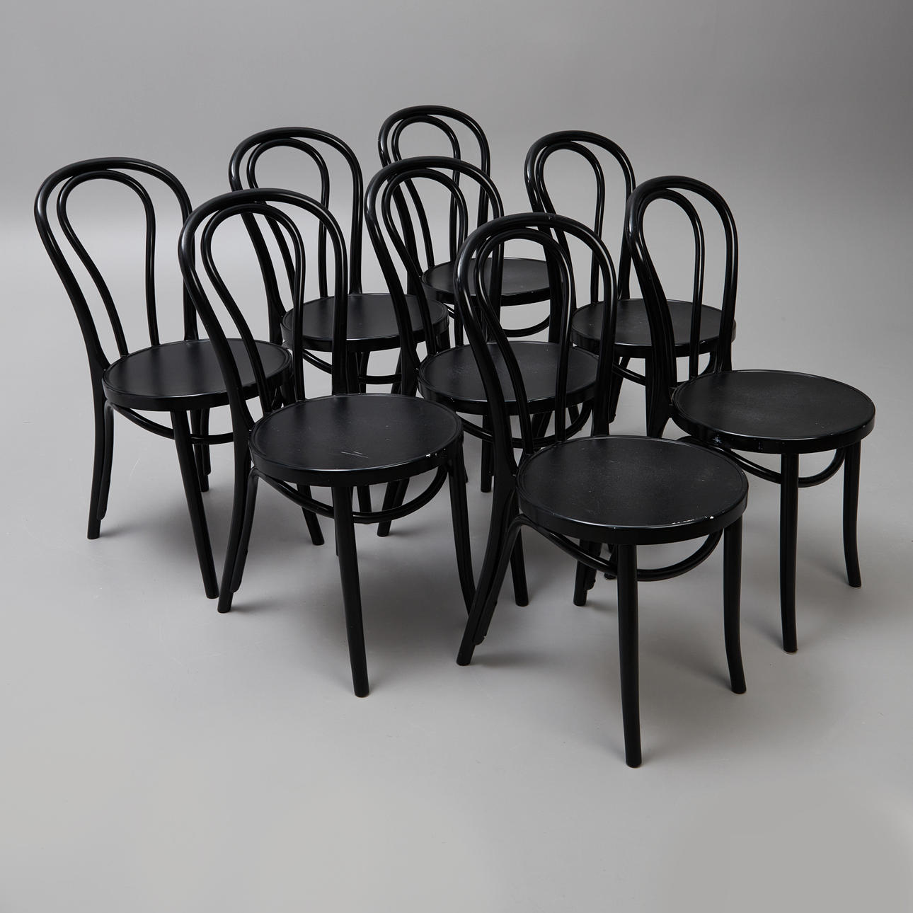 STOLAR, 8 st, svart plast, "Öglan", IKEA.