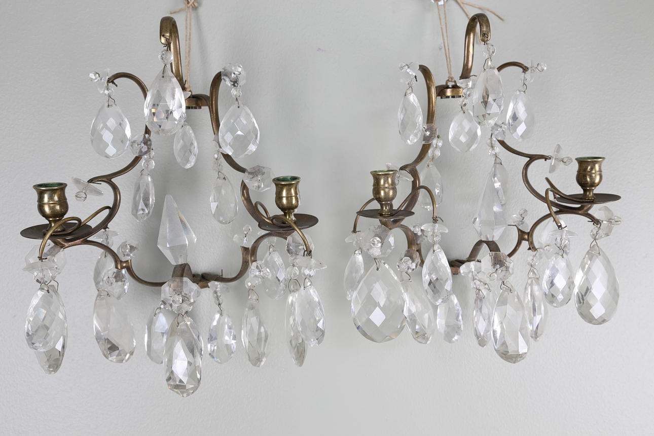 LYSTRAR, 1 par, Rokokostil, tidigt 1900-tal.