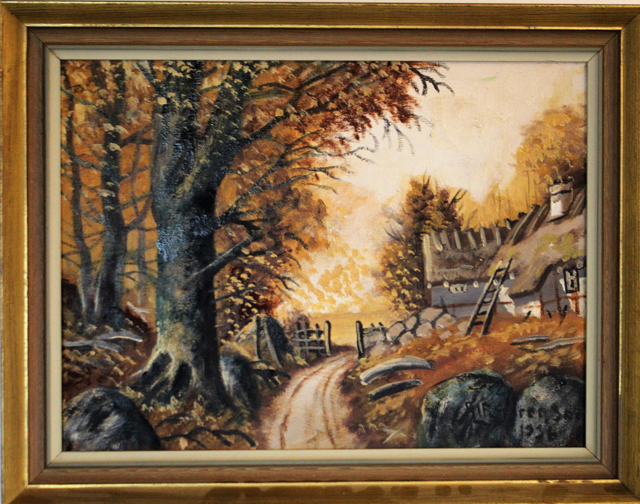 ALF SÖRENSEN. OLIE PÅ LÆRD signeret.