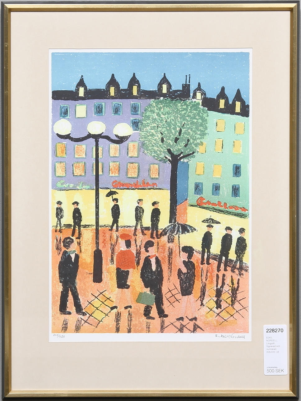 ESKIL NORDELL. Litografi. Signerad och numrerad 205/220.