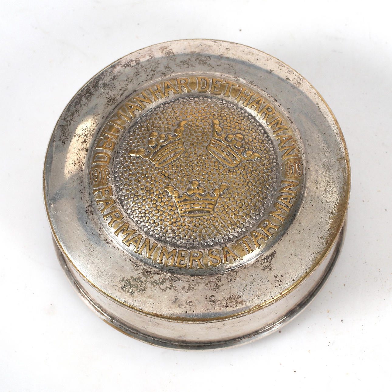 SNUSDOSA, nysilver, 1918/19.