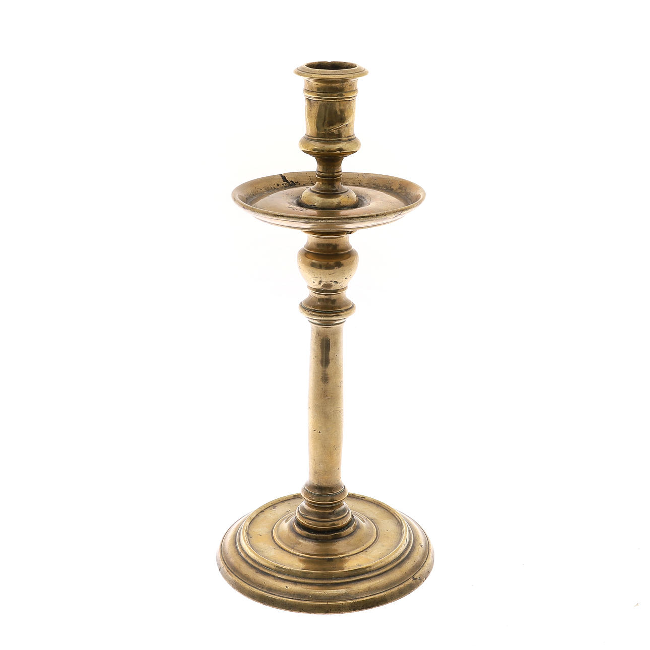 LJUSSTAKE, KLOCKA I METALL, 1500-TALSSTIL.