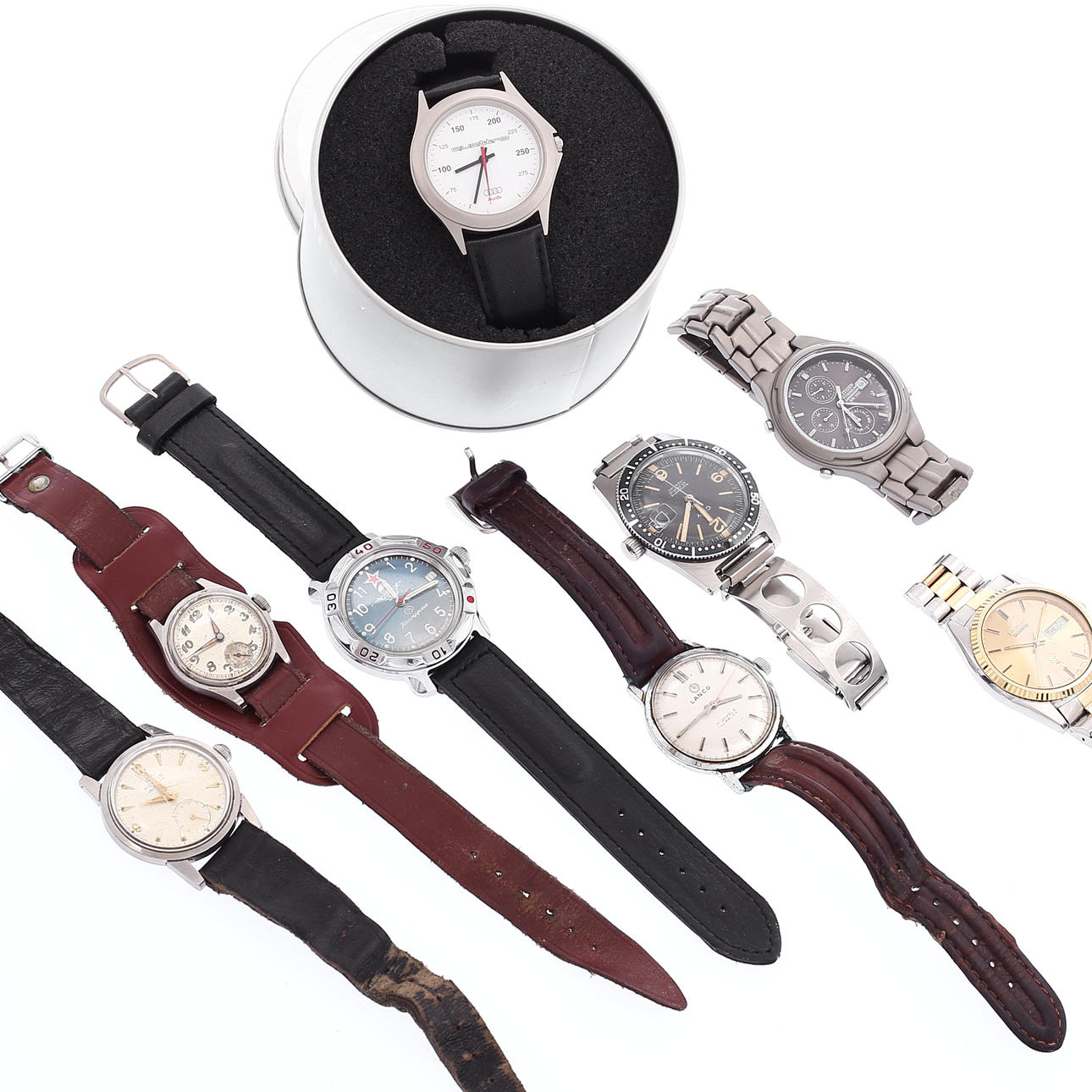 WRIST WATCH, 8 pcs, quartz and mechanical.
