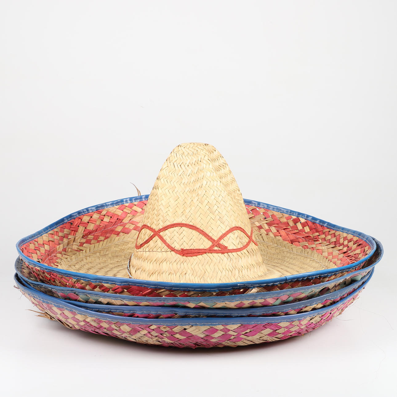 SOLHATTAR, 4 stycken, bast,/plast, Mexiko, 1900-tal.