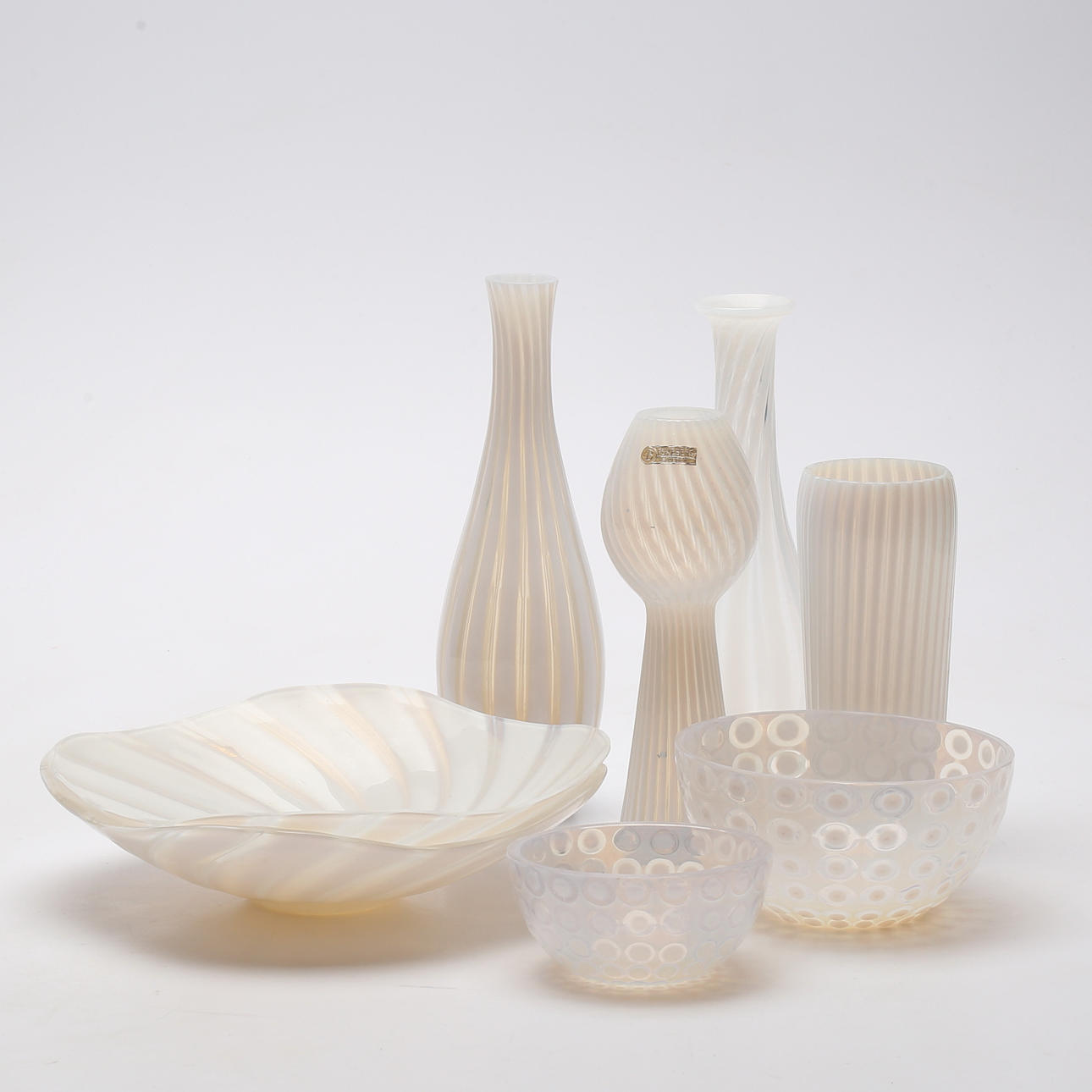 GLASSWARE, 8 pieces, "Spectra", Uno Westerberg, Pukeberg.