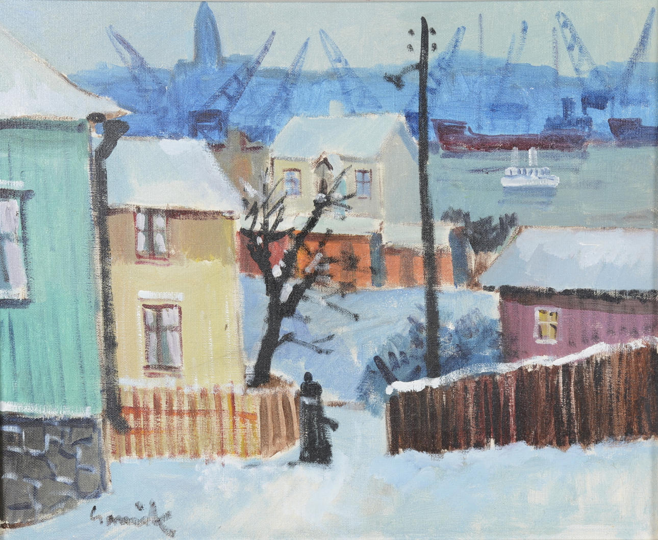 TAGE GAVIK. Olja på duk.