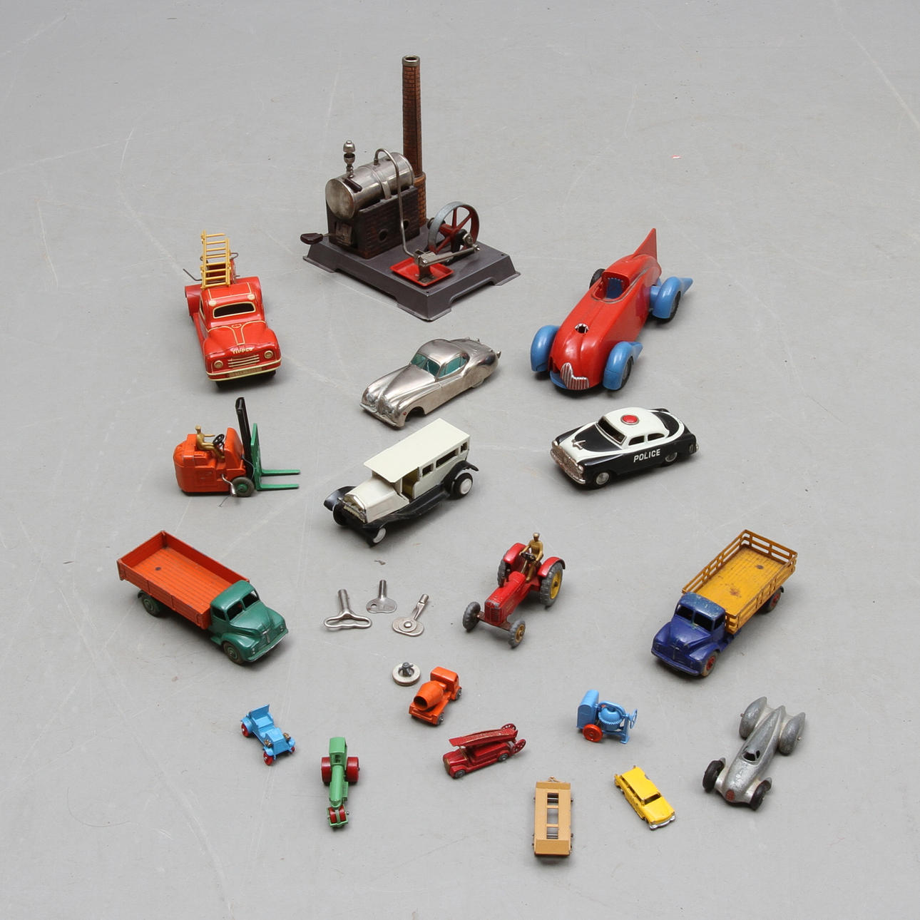 DINKY TOYS, Prämeta, Lesney med mera. 16 delar.