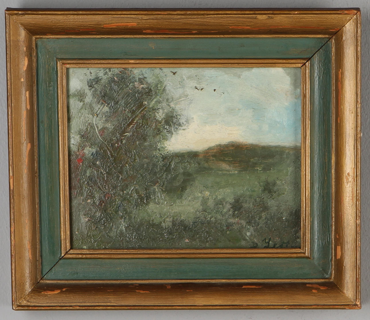 DAVID JETTE. 3 st, olja på pannå, signerade.