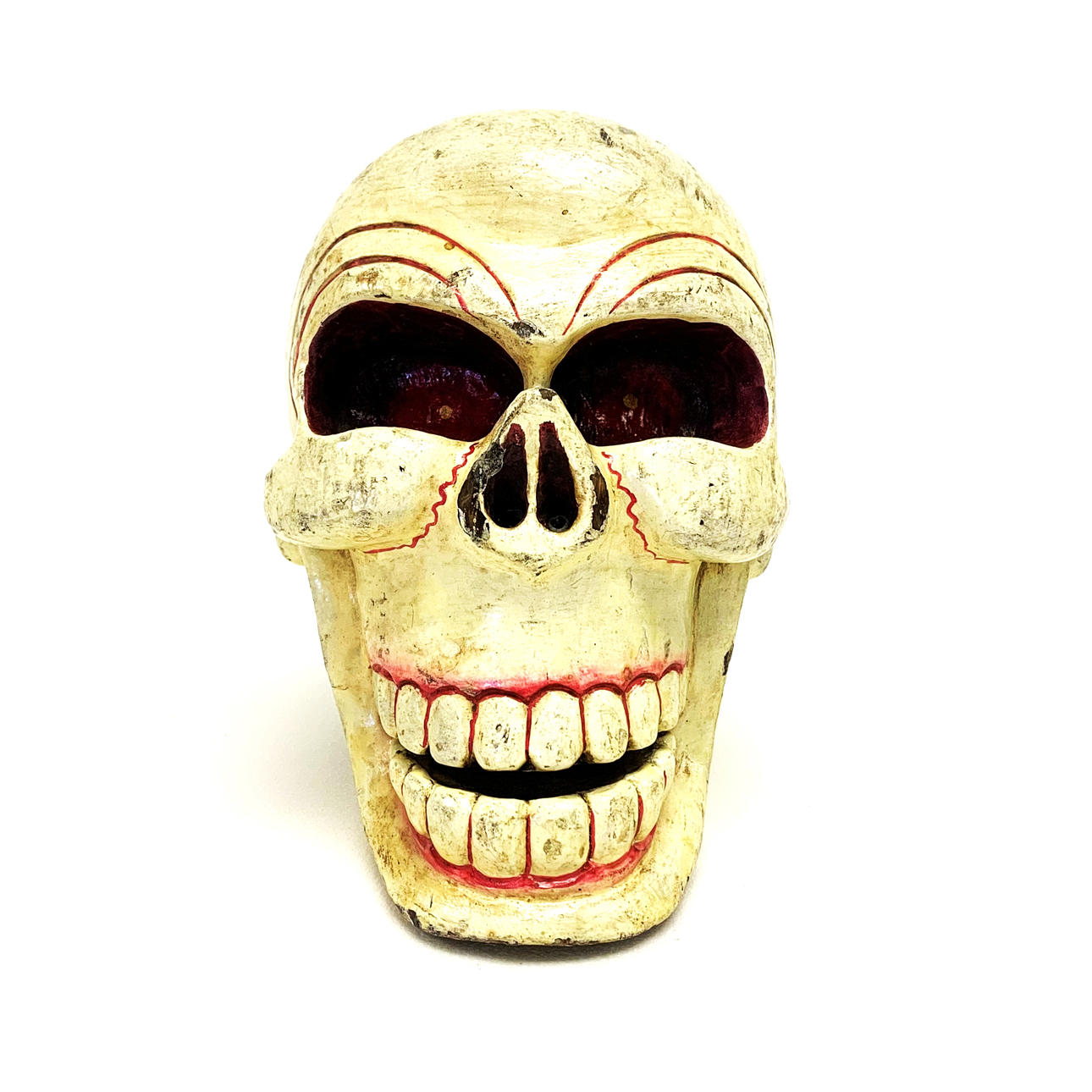 CALAVERA TIBETANA PINTADA A MANO.