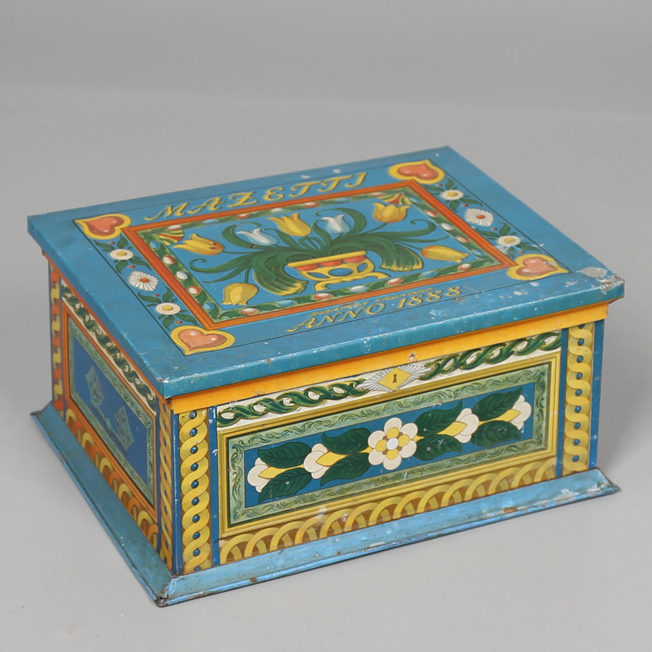 PLÅTASK, MAZETTI anno 1888.