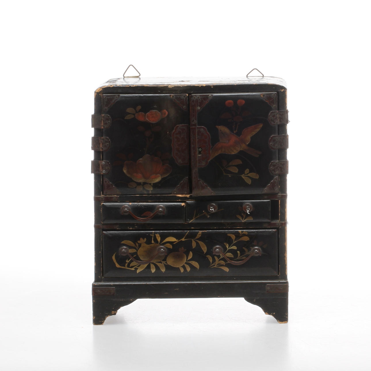 MINIATYRSKÅP, lackarbete, orientaliskt.