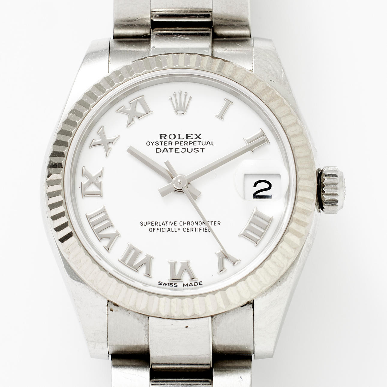 ROLEX, damur, Datejust, stål.