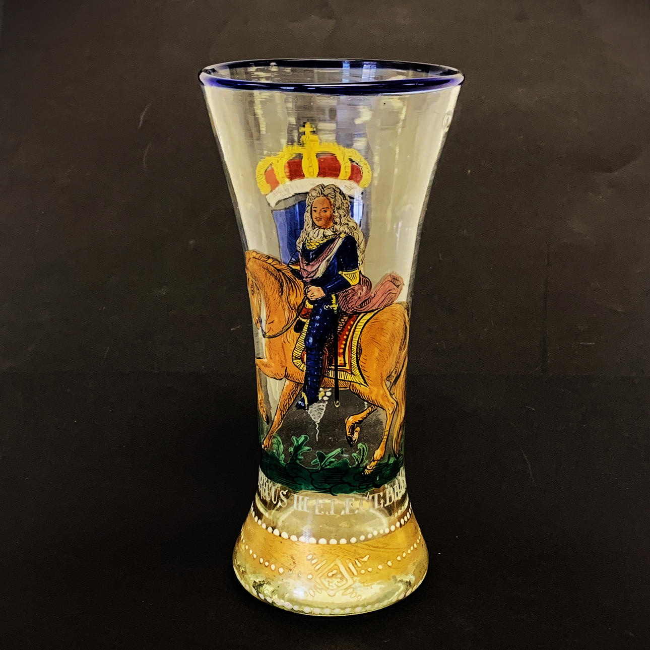 ANTIQUE GERMAN BEER GLASS.