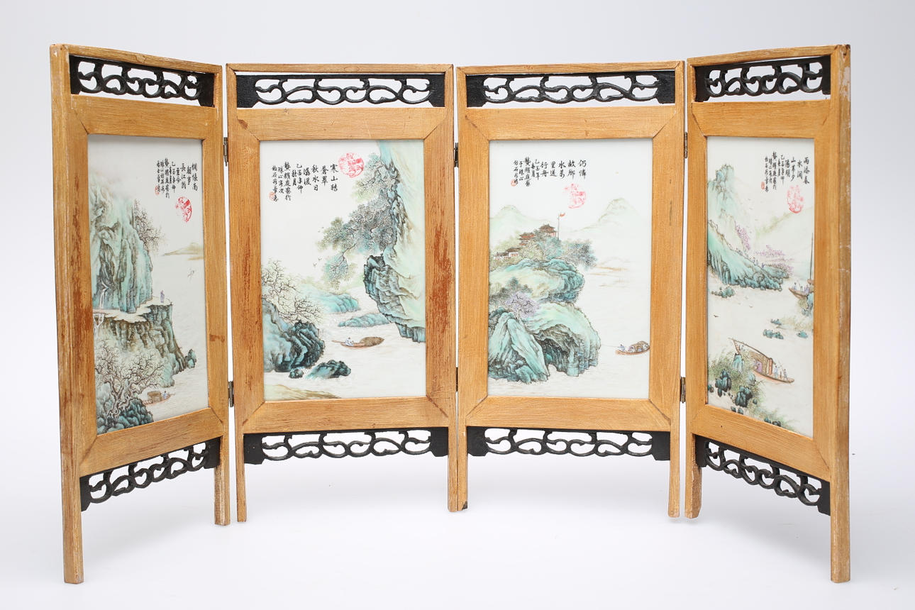 MINIATYRVIKSKÄRM, Kina, 1900-tal.