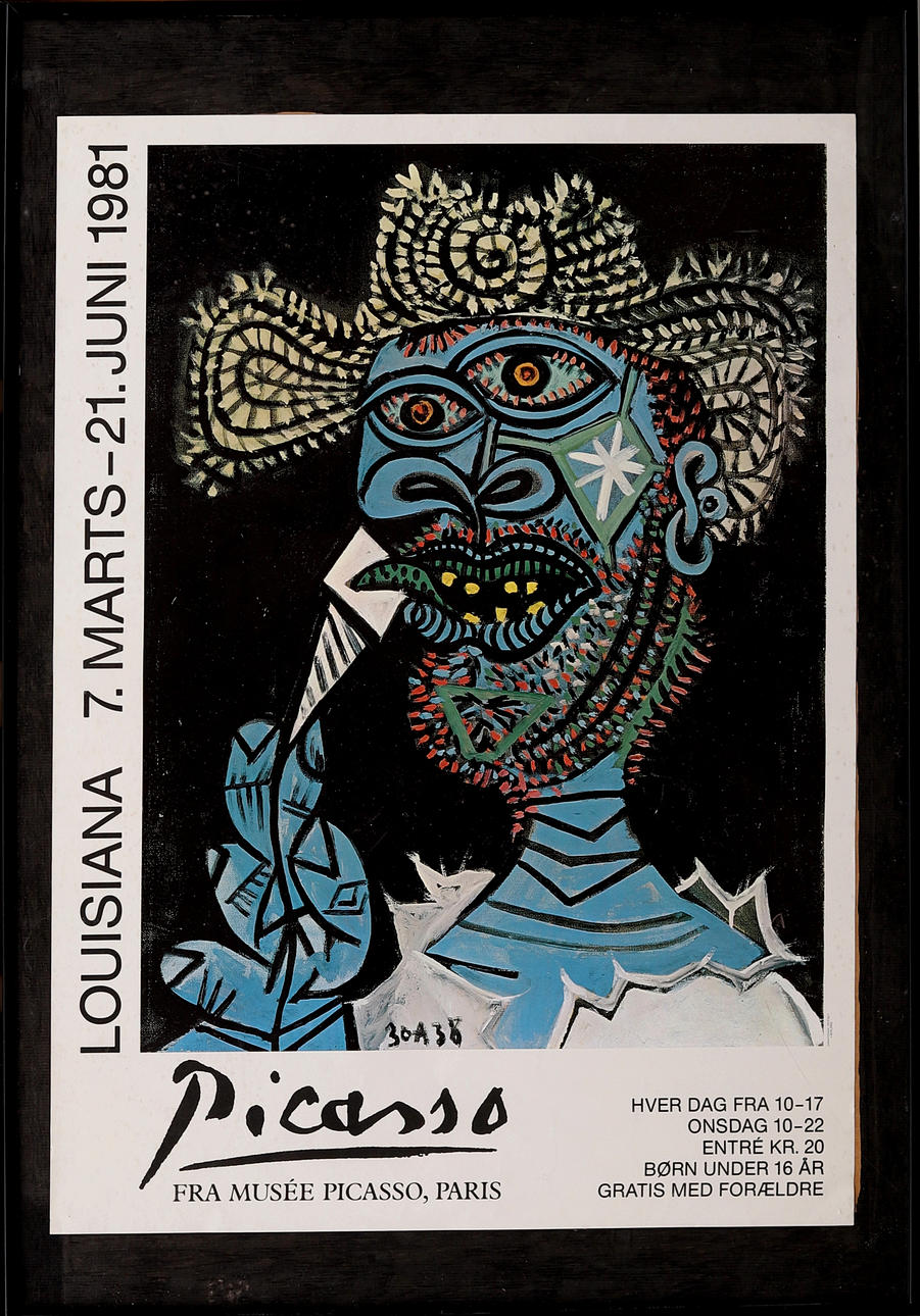 PABLO PICASSO. Poster, Louisiana 1981, color offset print