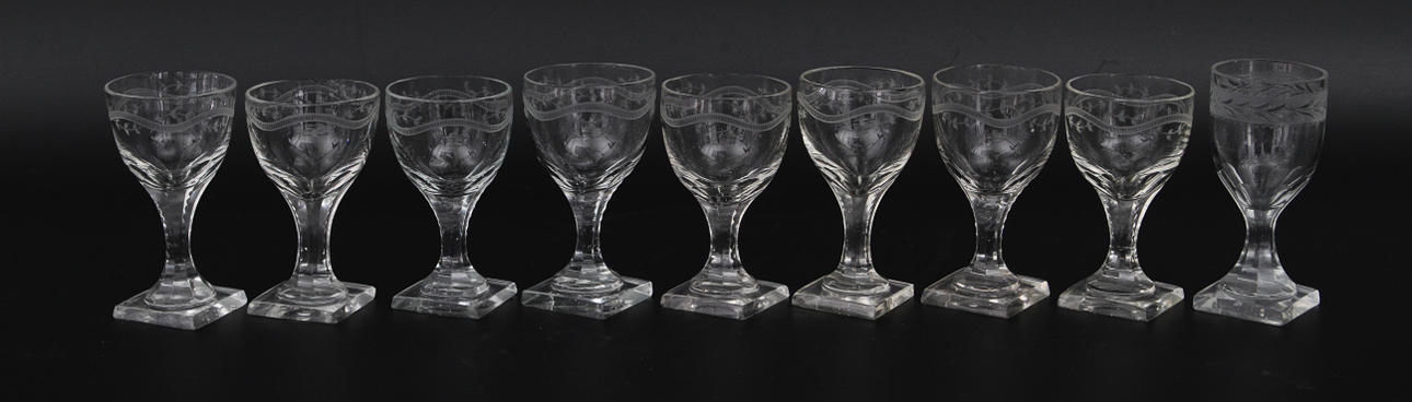 SNAPSGLAS, 9 st, 1800-tal.