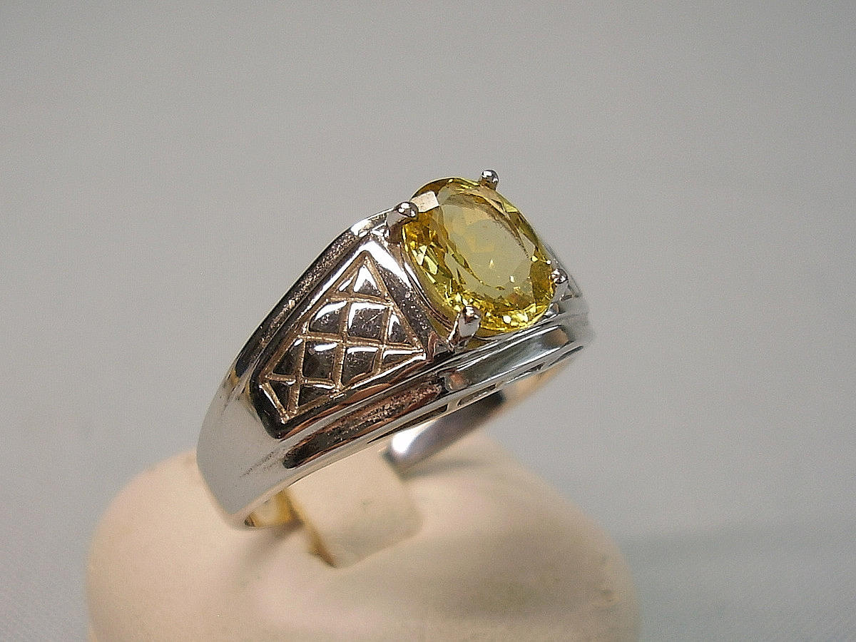 CITRIN RING / MEN'S RING SILVER 925.